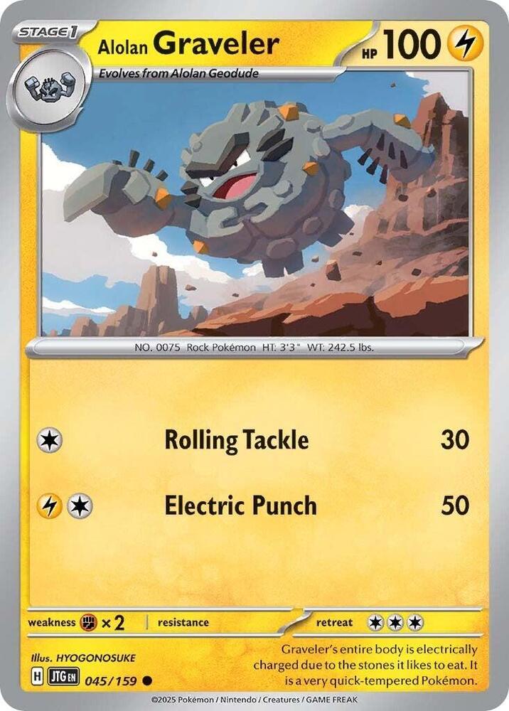 Alolan Graveler - Reverse Foil - Common - 045/159