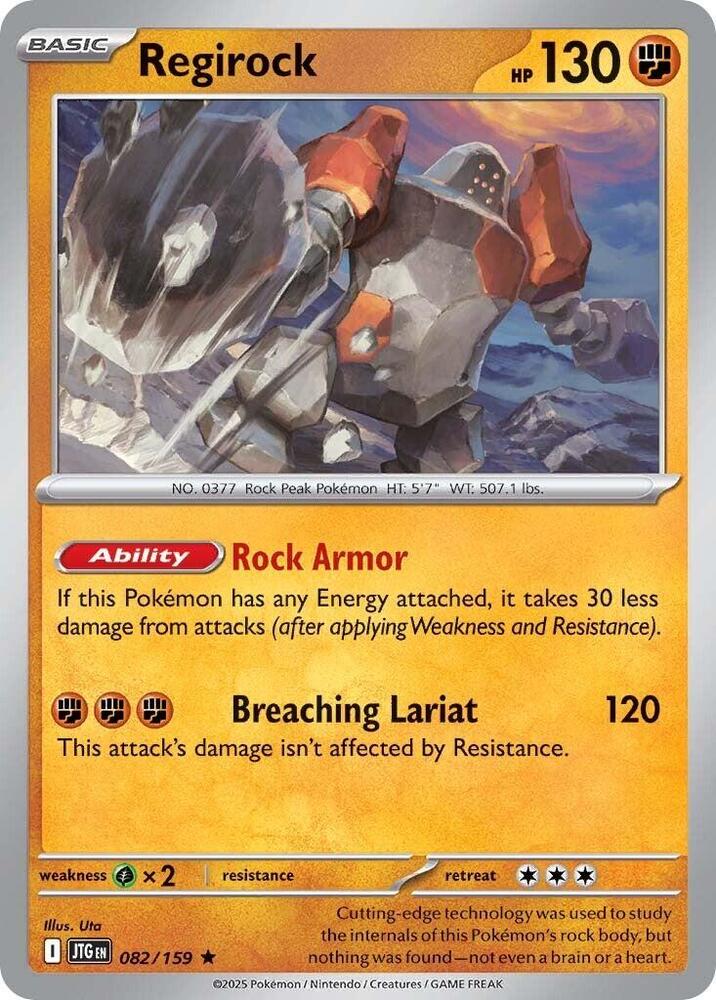 Regirock - Holofoil - Rare - 082/159