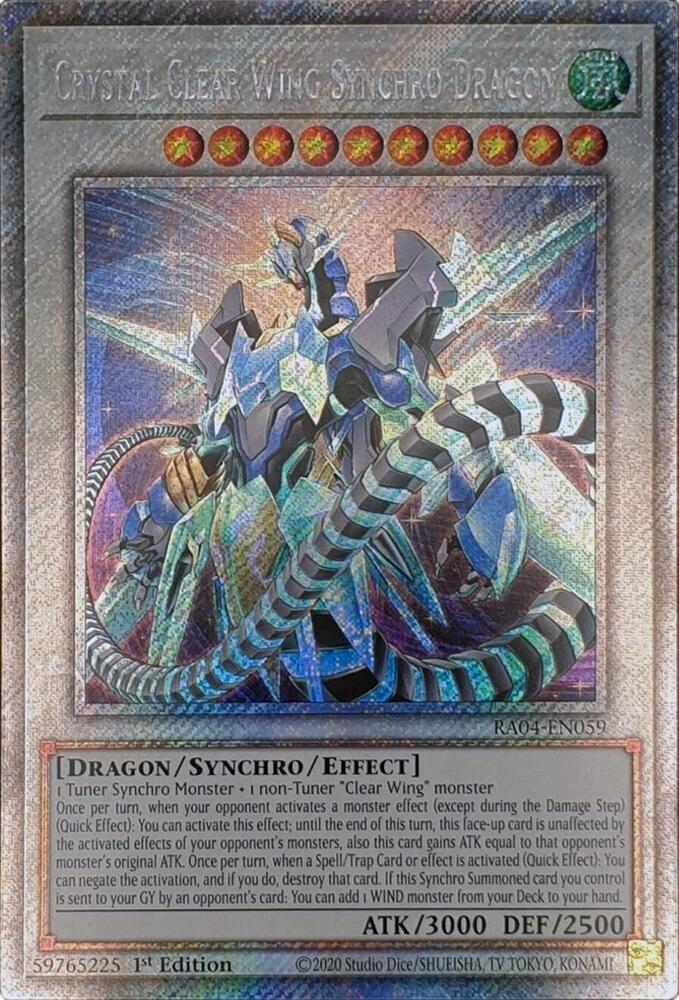 Clear Wing Synchro Dragon - Platinum Secret Rare - RA04-EN249