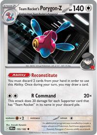 Team Rocket's Porygon-Z (Reverse Holo) - 155/182