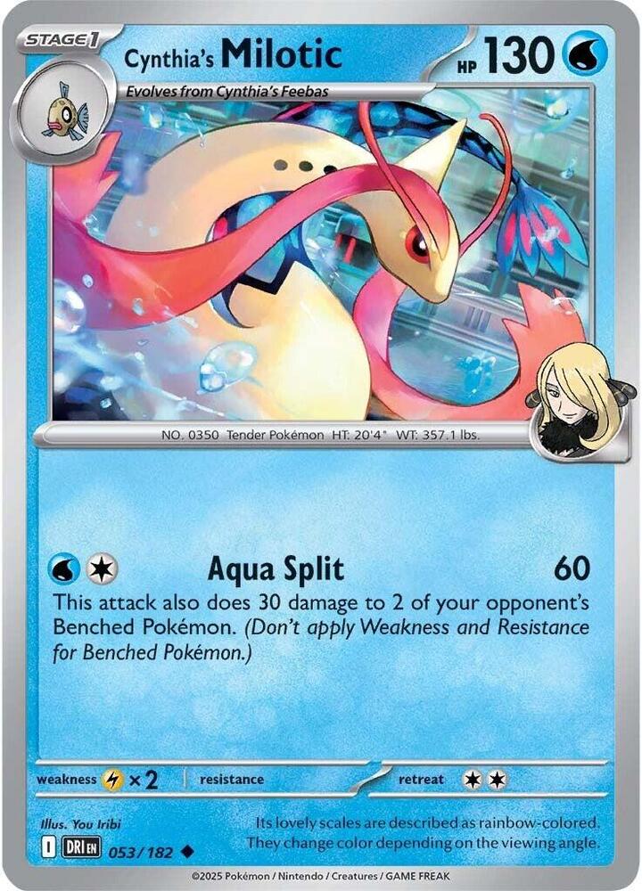 Cynthia's Milotic - Reverse Holo - Uncommon - 053/182
