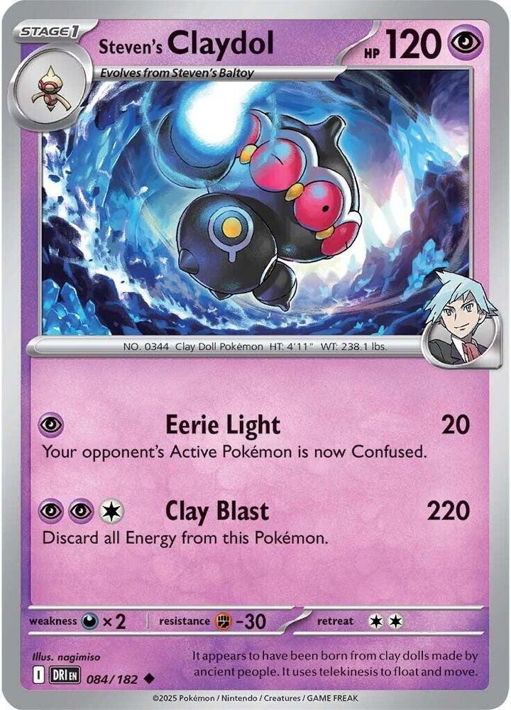 Steven's Claydol - Reverse Holofoil - 084/182