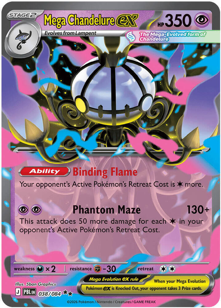 Mega Chandelure EX - Holofoil - 038/084