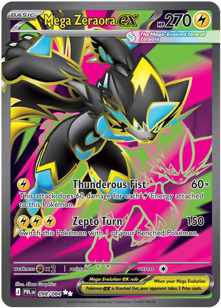 Mega Zeraora ex - Ultra Rare - 098/084