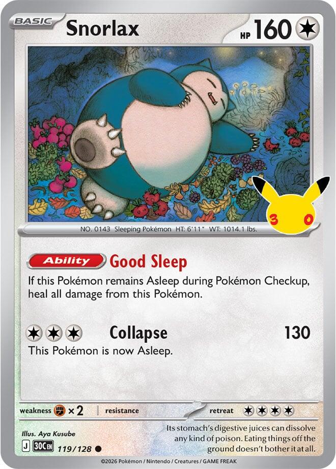 Snorlax - Common Holofoil - 119/128