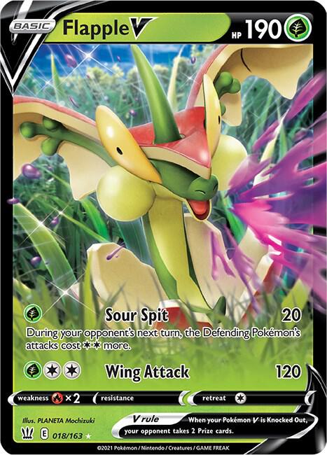 Flapple V - SWSH05: Battle Styles (SWSH05) 018/163