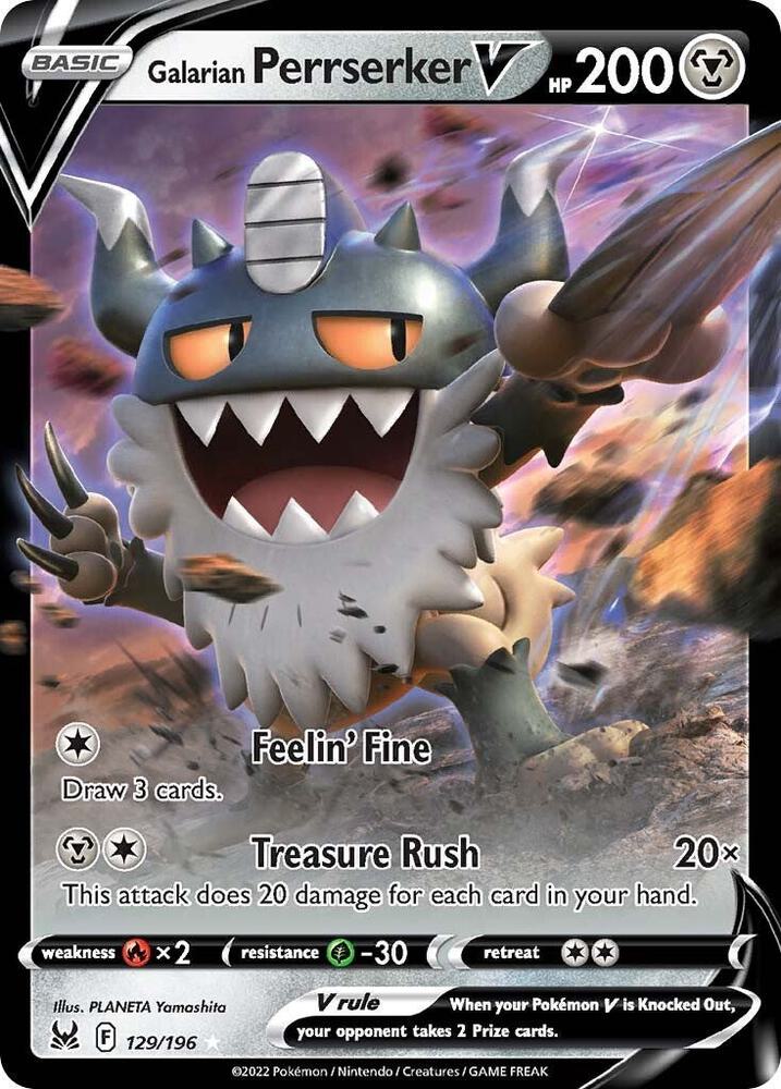 Galarian Perrserker V - SWSH11: Lost Origin (SWSH11) 129/196