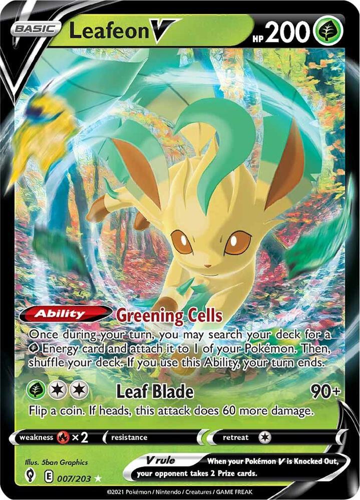 Leafeon V - SWSH07: Evolving Skies (SWSH07) 007/203