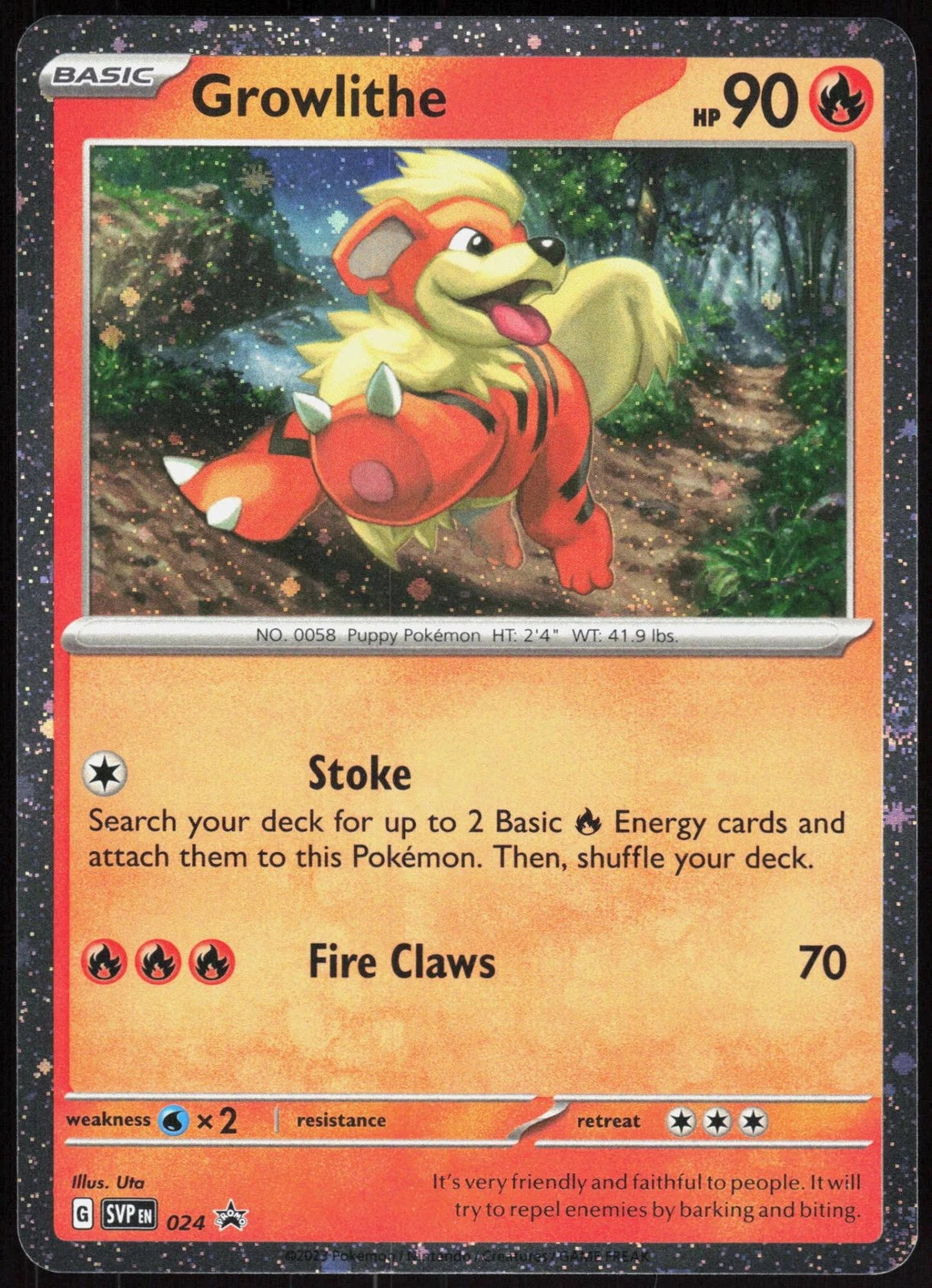 Growlithe - (Cosmos Foil) - 24
