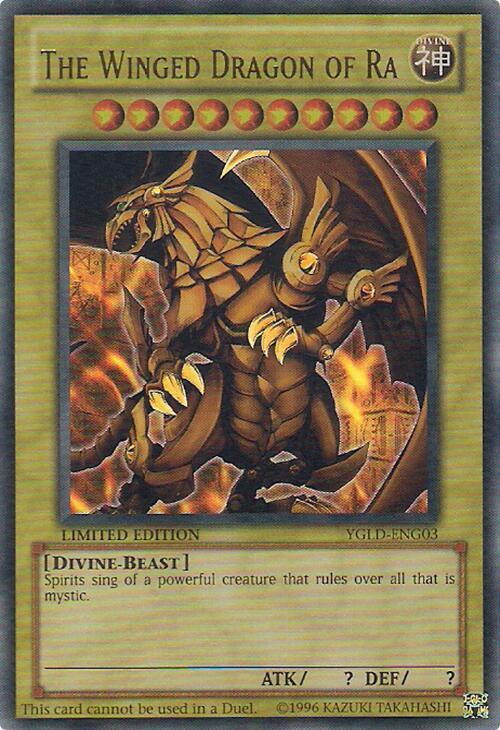 The Winged Dragon of Ra - Ultra Rare - Limited - YGLD-ENG03