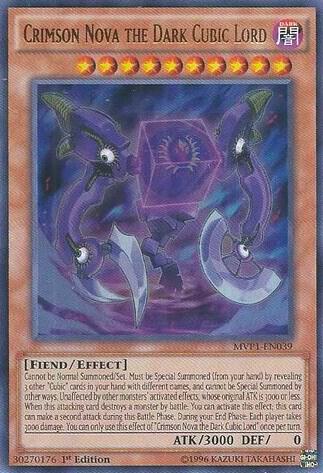 Crimson Nova the Dark Cubic Lord - Ultra Rare - 1st Edition - MVP1-EN039