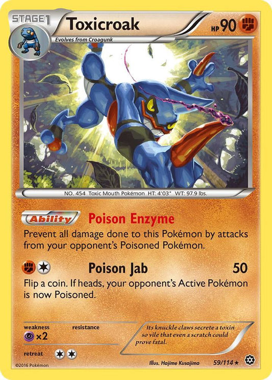 Toxicroak - Reverse Holo - Rare - 59/114
