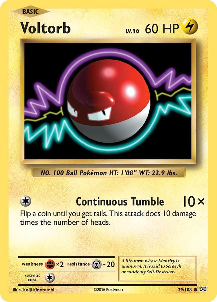 Voltorb - Common - Reverse Foil - EVO EN - 39/108