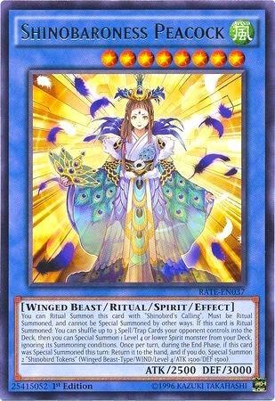 Shinobaroness Peacock - 1st Edition - Rare - RATE-EN037