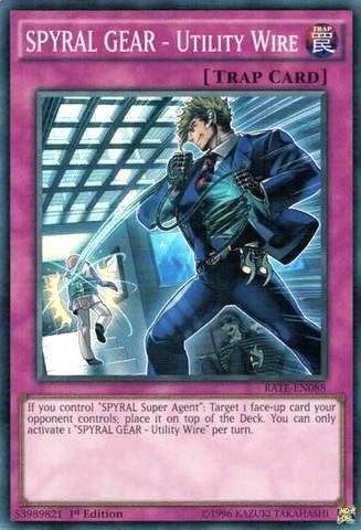 SPYRAL GEAR-Utility Wire - 1st Edition - Super Rare - RATE-EN088