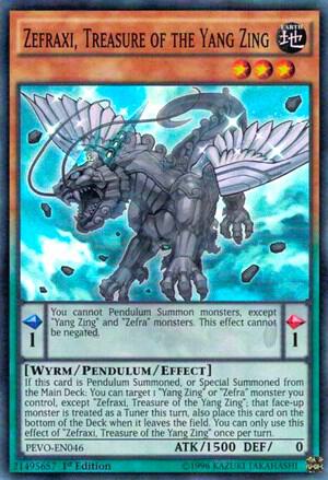 Zefraxi, Treasure of the Yang Zing (Super Rare) - 1st Edition - PEVO-EN046
