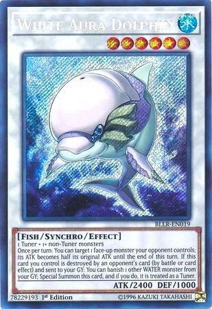 White Aura Dolphin (Secret Rare) - 1st Edition - BLLR-EN019