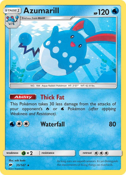 Azumarill - Reverse Holo - Rare - 35/147