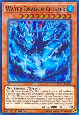 Water Dragon Cluster (Super Rare) - 1st Edition - LEDU-EN036