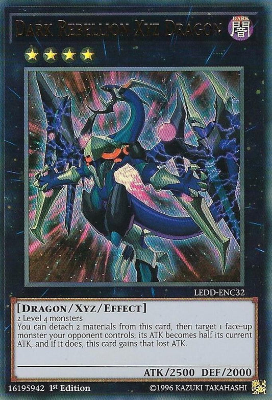 Dark Rebellion Xyz Dragon - Ultra Rare - 1st Edition - LEDD-ENC32