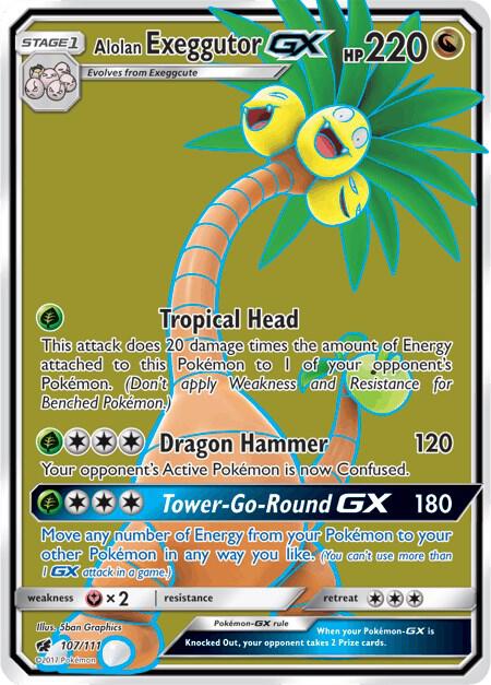 Alolan Exeggutor GX - HOlofoil - 107/111