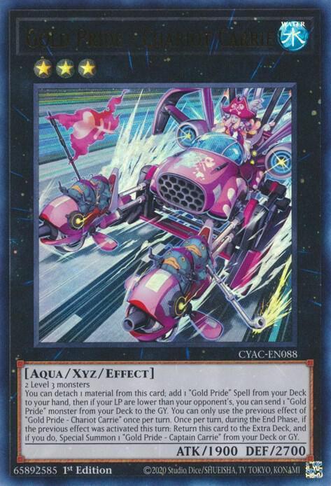 Gold Pride - Chariot Carrie - Ultra Rare - 1st Edition - CYAC-EN088
