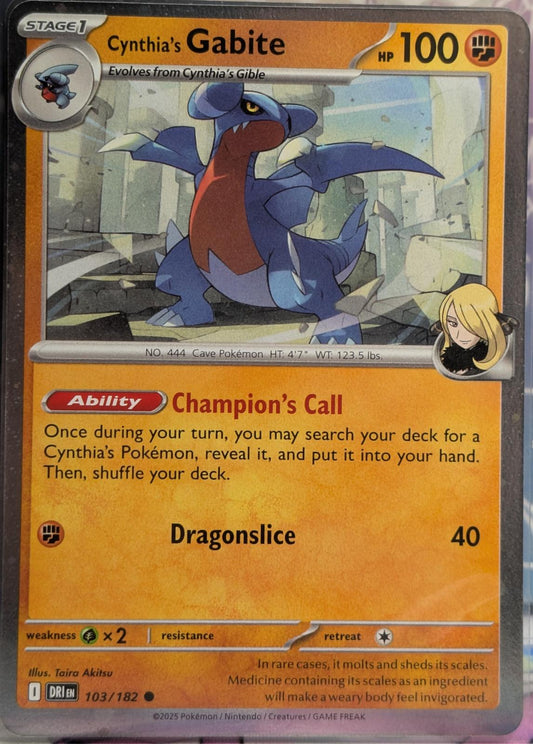 Cynthia's Gabite (Cosmo Holo) - Common - Foil - 103/182