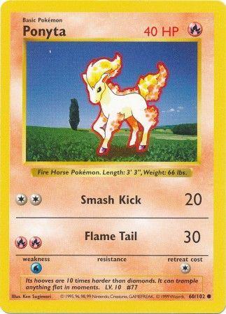 Ponyta - Base Set - Unlimited - (Shadowless)
