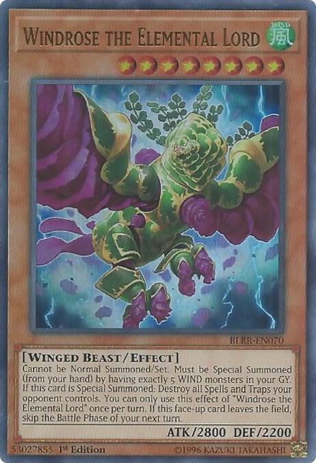Windrose the Elemental Lord (Ultra Rare) - 1st Edition - BLRR-EN070