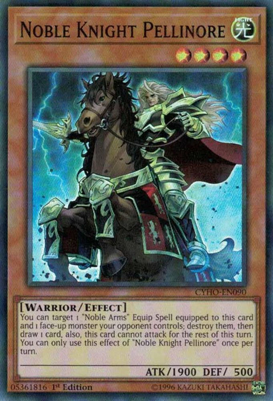 Noble Knight Pellinore - Super Rare - 1st Edition - CYHO-EN090