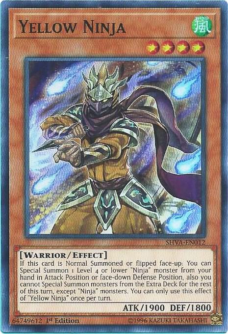 Yellow Ninja - Super Rare - 1st edition - SHVA-EN012