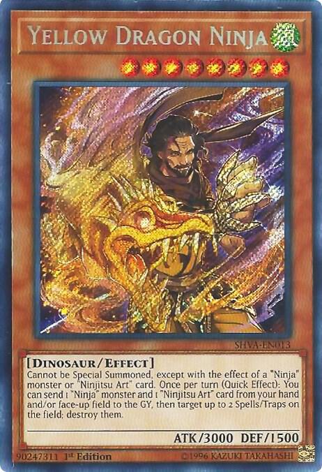 Yellow Dragon Ninja - Secret Rare - 1st edition - SHVA-EN013