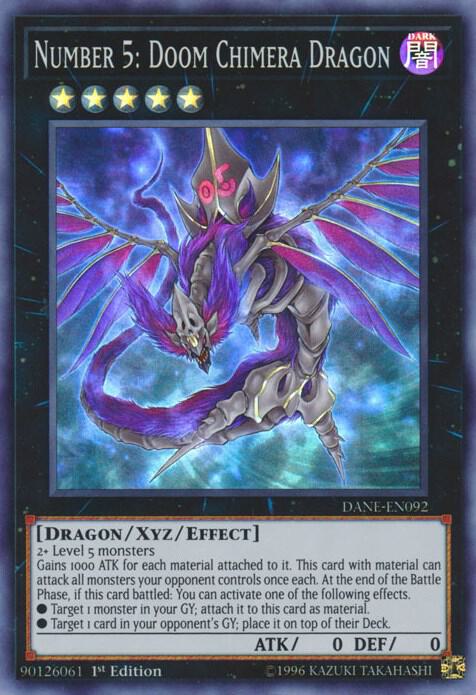 Number 5: Doom Chimera Dragon - Super Rare - 1st Edition - DANE-EN092
