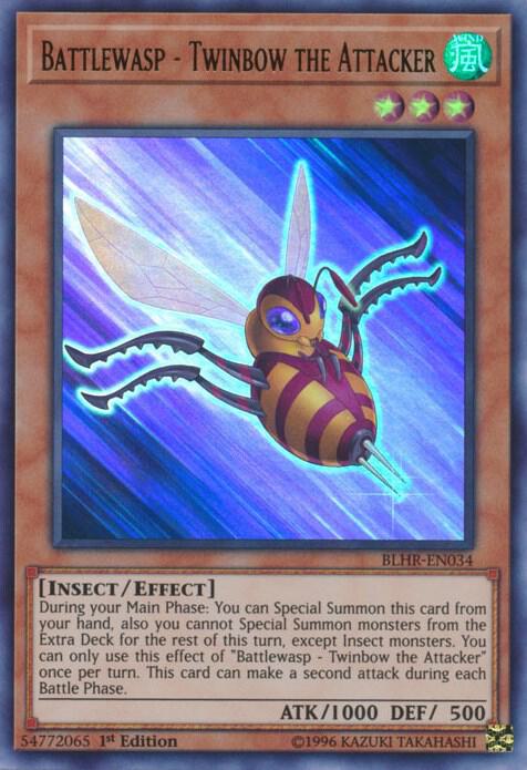 Battlewasp - Twinbow the Attacker - Ultra Rare - 1st Edition - BLHR-EN034