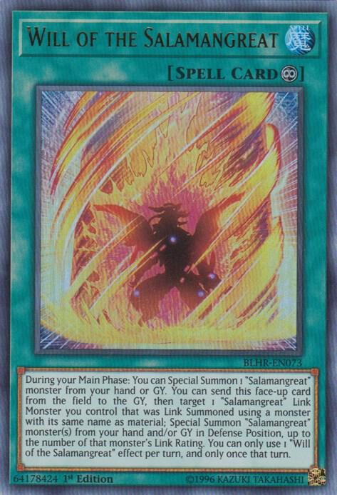 Will of the Salamangreat (Ultra Rare) - 1st Edition - BLHR-EN073