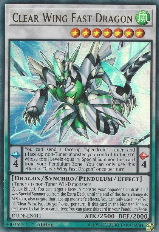 Clear Wing Fast Dragon (Ultra Rare) - 1st Edition - DUDE-EN011