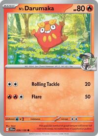 N's Darumaka - Reverse Holofoil - 026/159