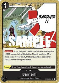 Barrier!! (Pre-Release Stamp) - C - OP04-095
