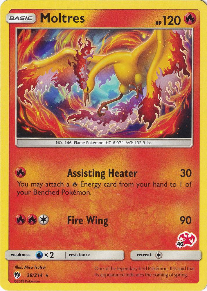 Moltres - (#46 Charizard Stamped) - Battle Academy - 38/214