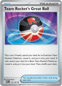 Team Rocket's Great Ball - Reverse Holofoil - 175/182