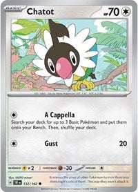 Chatot - Reverse Holofoil - 132/162