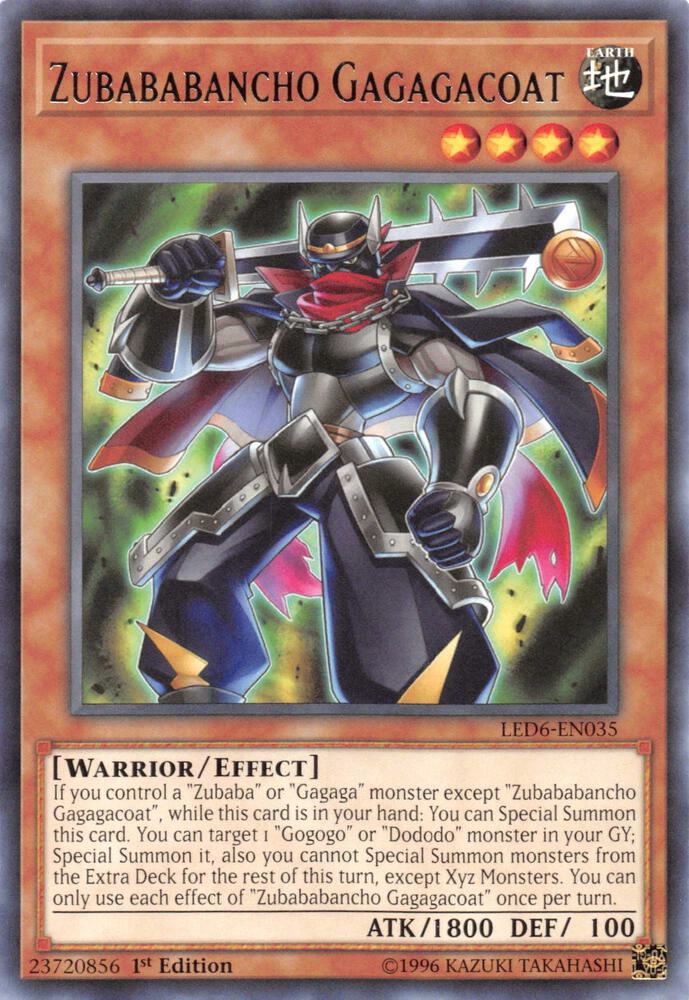 Zubababancho Gagagacoat - Rare - 1st edition - LED6-EN035
