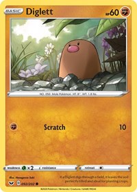 Diglett - Reverse Holofoil - 092/202