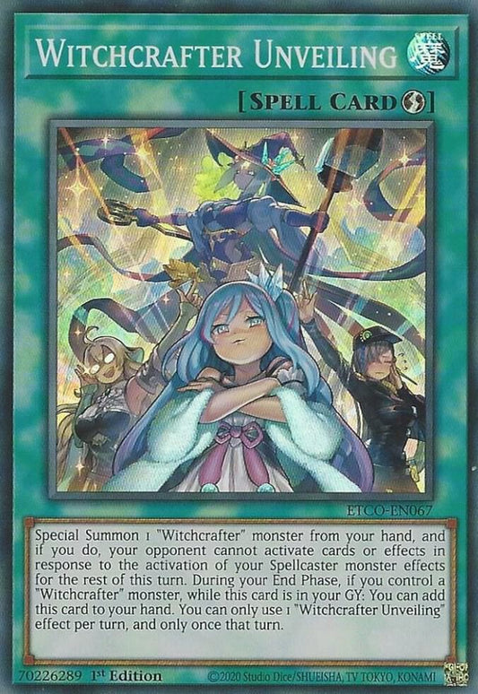 Witchcrafter Unveiling (Super Rare) - 1st Edition - ETCO-EN067