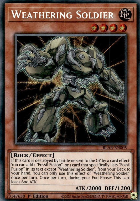 Weathering Soldier (Secret Rare) - 1st Edition - BLAR-EN005