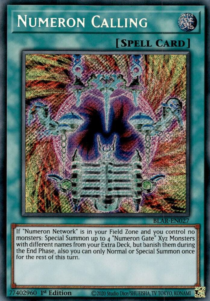 Numeron Calling - Secret Rare - 1st Edition - BLAR-EN027
