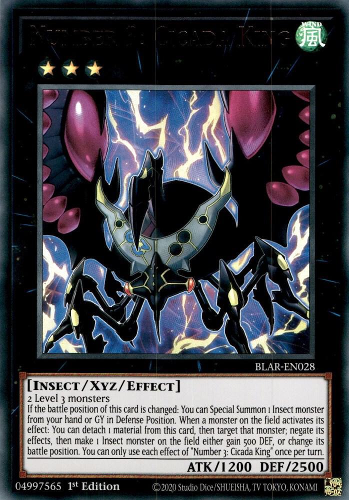 Number 3: Cicada King - Ultra Rare - 1st Edition - BLAR-EN028