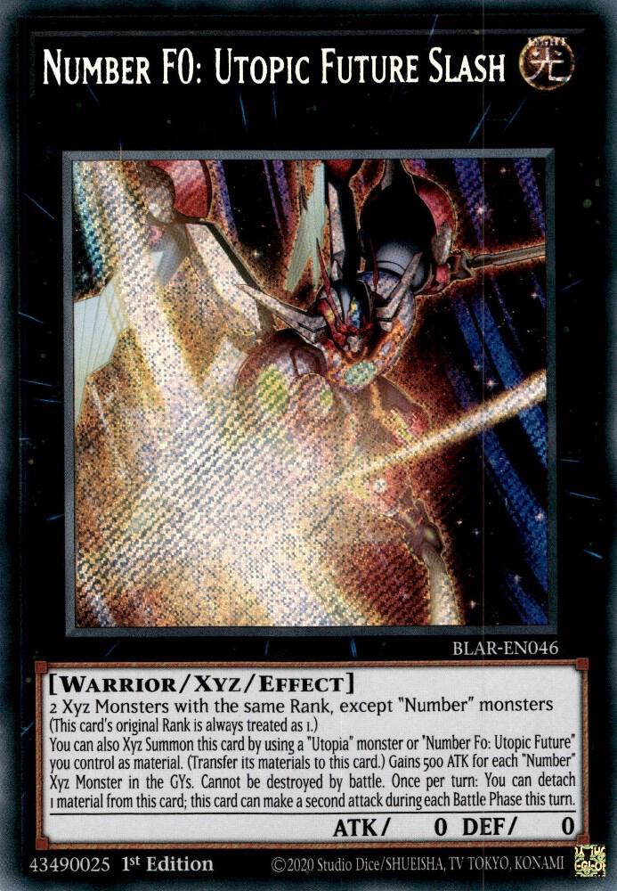 Number F0: Utopic Future Slash - Secret Rare - 1st Edition - BLAR-EN046