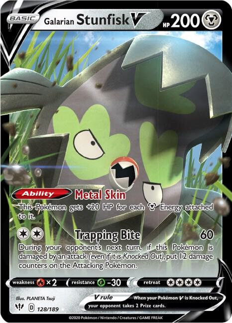 Galarian Stunfisk V - Foil - 128/189