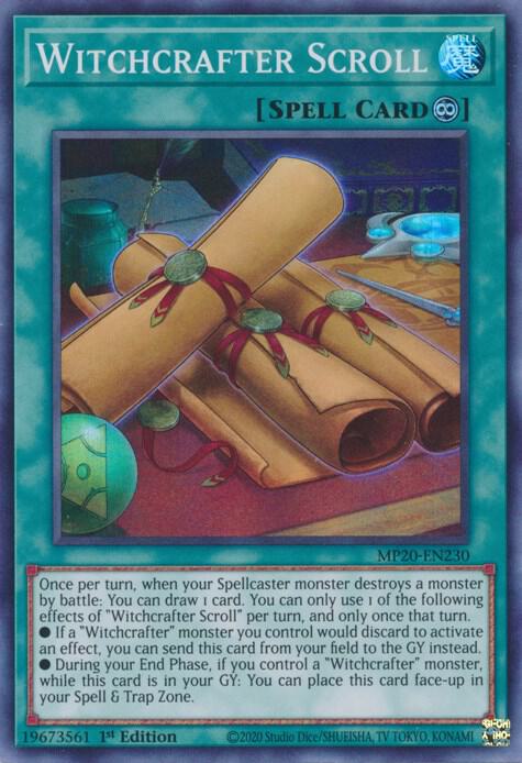 Witchcrafter Scroll (Super Rare) - 1st Edition - MP20-EN230